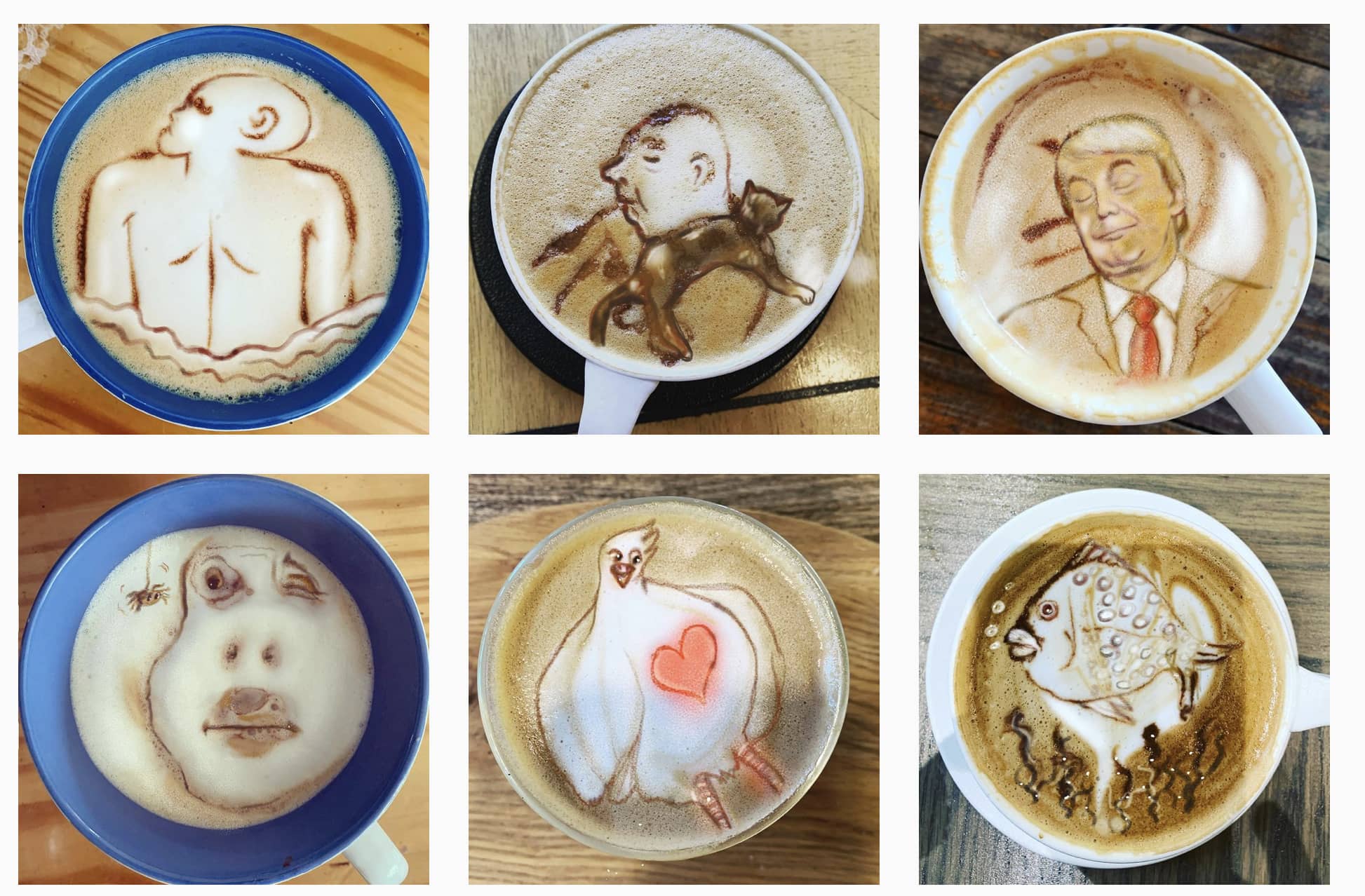 Janette Mostert coffee art