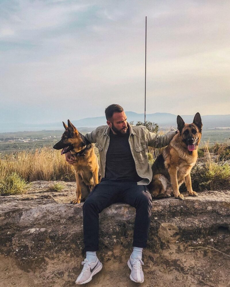 Christos Klouvatos with this dogs