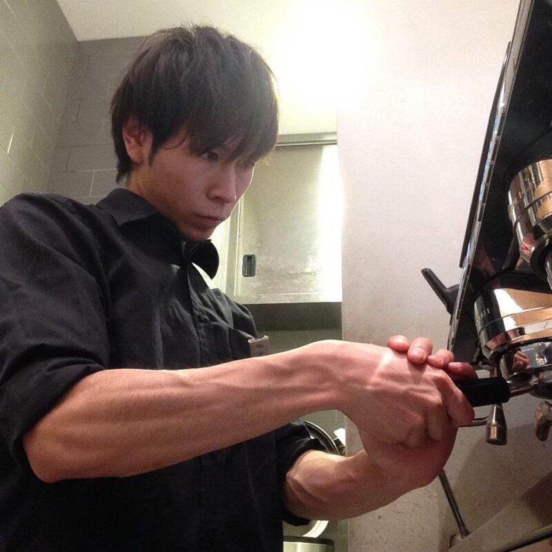 Kyohei Tanaka making espresso