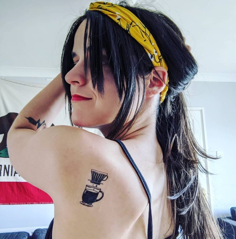 Vasileia Fanarioti coffee tattoo