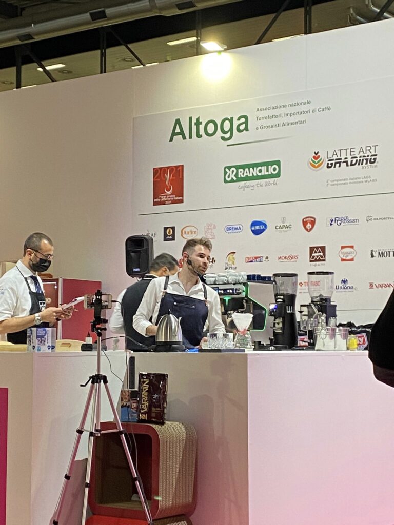 Luca Romito at barista competition