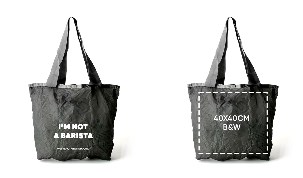 I'M NOT A BARISTA tote bag Design request