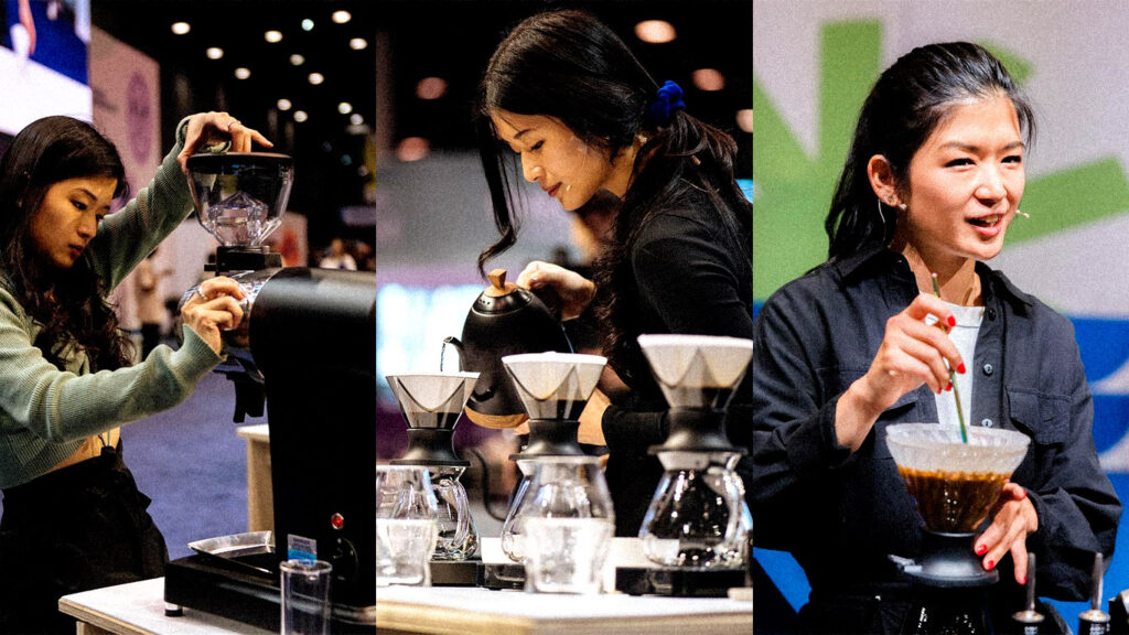 Charity Cheung Competing on the big stage at the coffee championship （Photos courtesy of Charity Cheung）